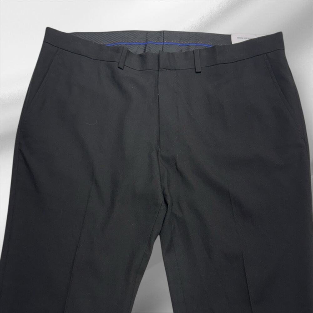 BILLY LONDON Men’s 38 x 30 SLIM FIT Black Dress Pants
